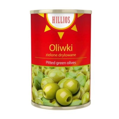 Alyvuogės žalios be kaulo,  HILLIOS, 4,1 kg / 2 kg